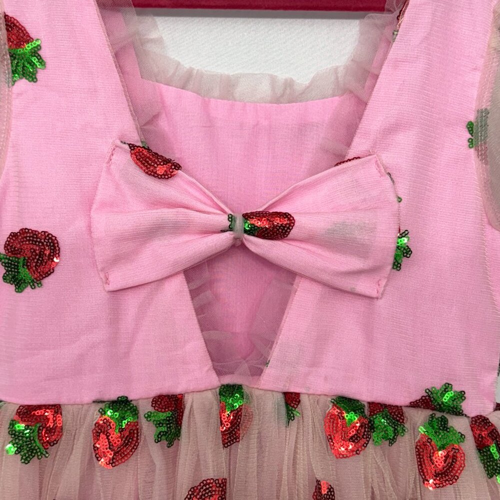 Lola + The Boys Strawberry Sequin Tulle Dress Size 8 - Picture 7 of 11